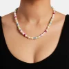 Freshwater Pearl Pop Colour Bead Necklace - 6mm