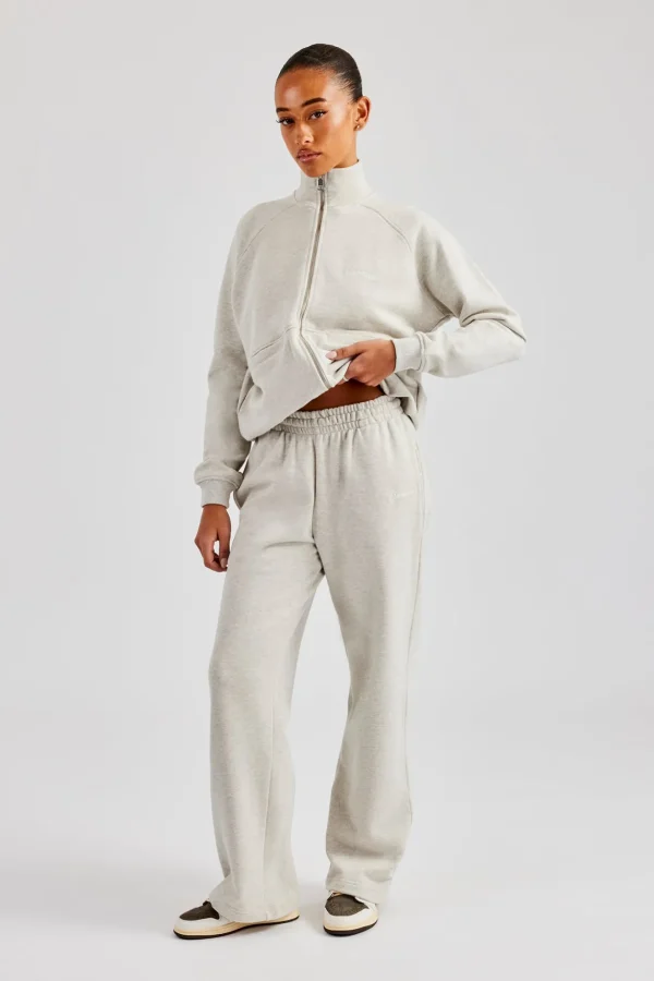 Funnel Neck Zip Through Tracksuit - Ash Grey