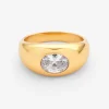 Gemstone Dome Ring - Gold