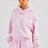 Glitter Applique Boxy Hoodie - Pink