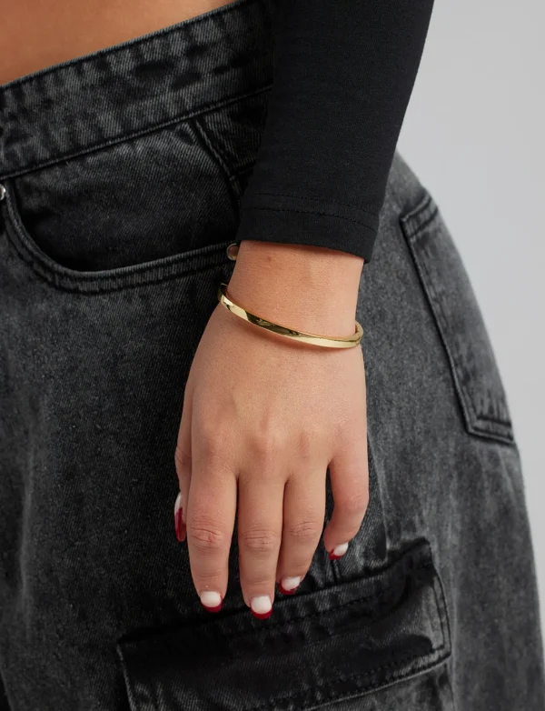 Gold Plated 3mm Polished Bangle