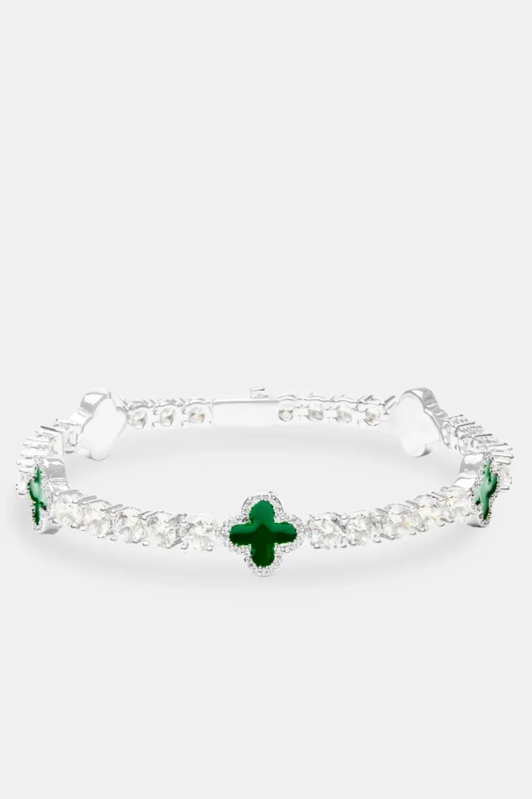 Green Motif Tennis Bracelet