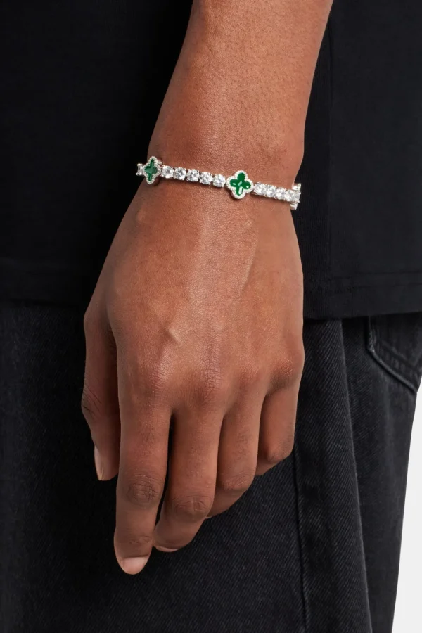 Green Motif Tennis Bracelet