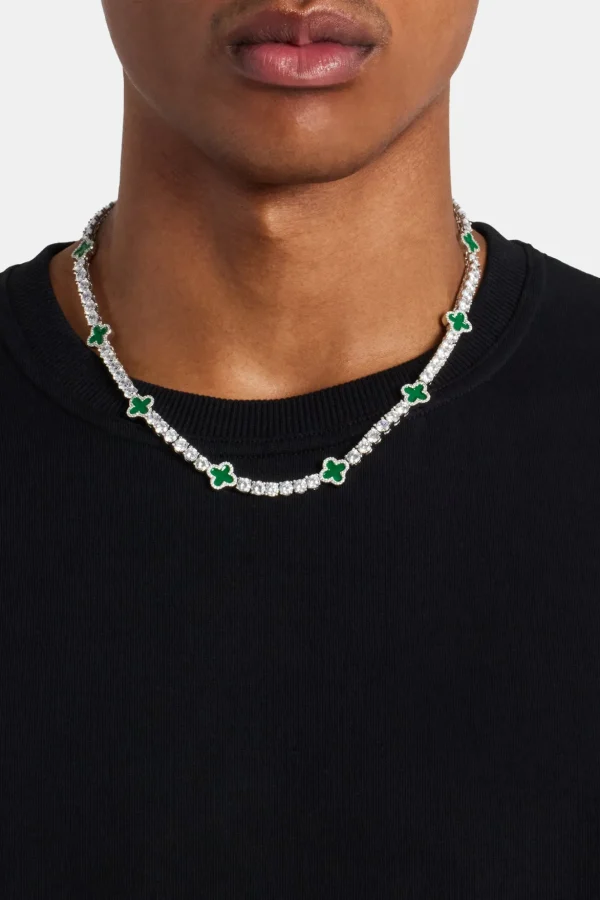 Green Motif Tennis Chain