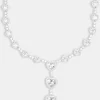 Heart Drop Chain - White