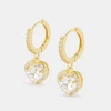 Heart Drop Earrings - Gold