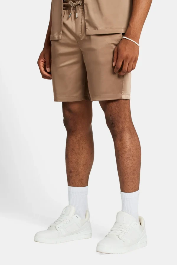 Heavyweight Satin Short - Coffee