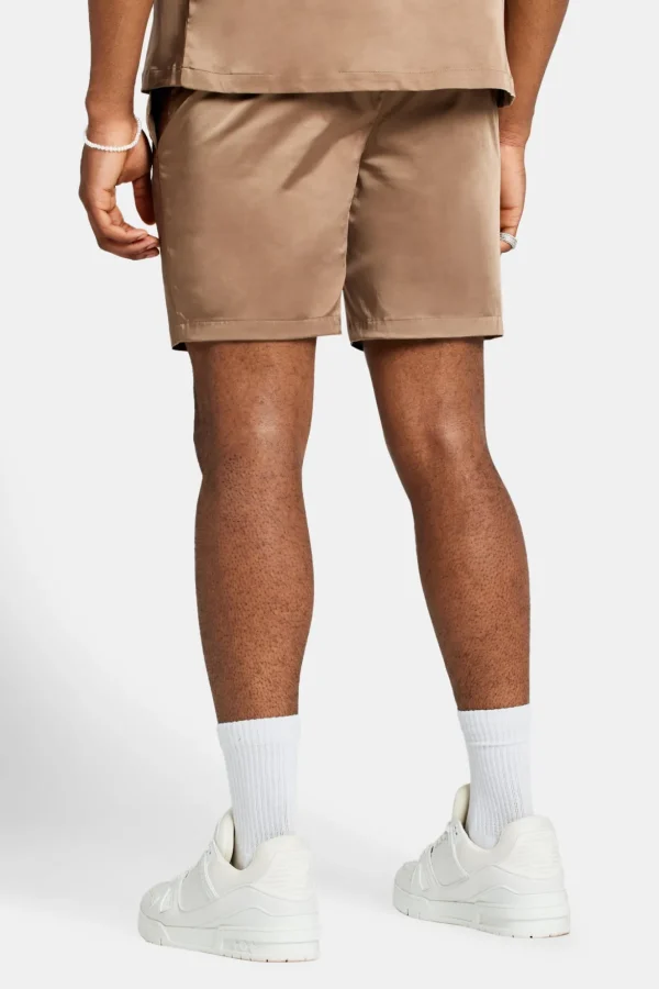 Heavyweight Satin Short - Coffee