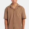 Heavyweight Textured Shirt - Mocha