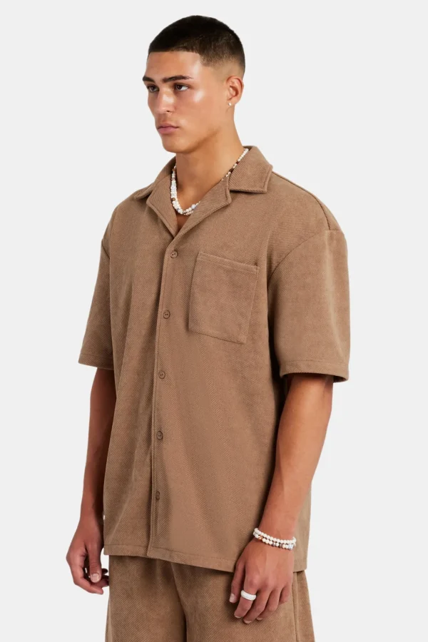 Heavyweight Textured Shirt - Mocha