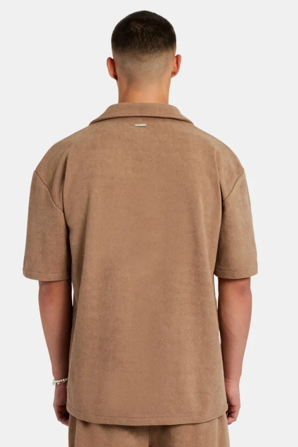 Heavyweight Textured Shirt - Mocha