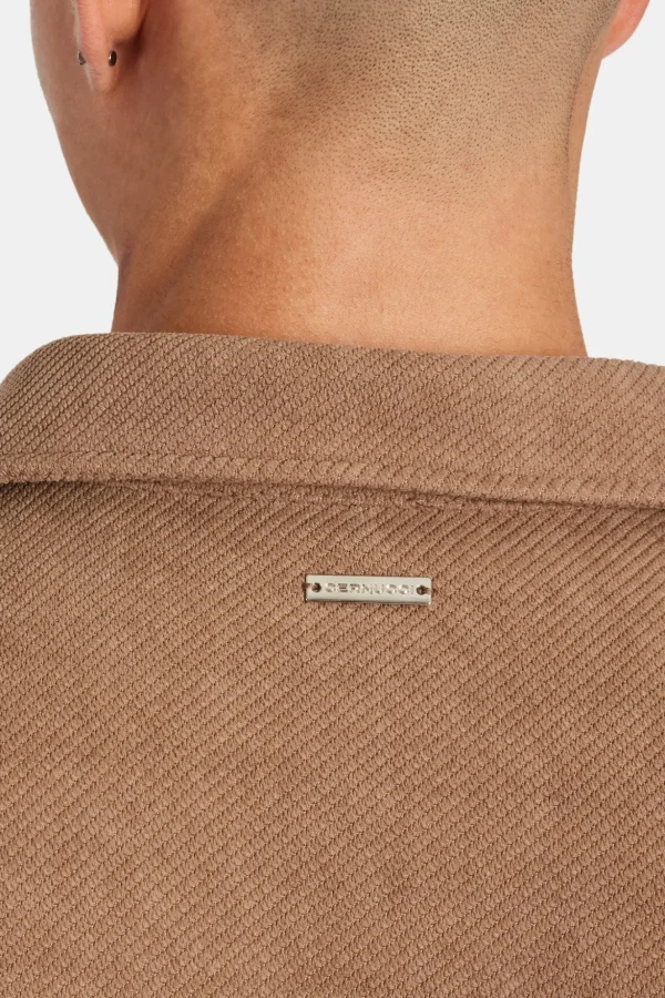 Heavyweight Textured Shirt - Mocha