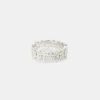 Iced Alternating Cross Ring - 8mm