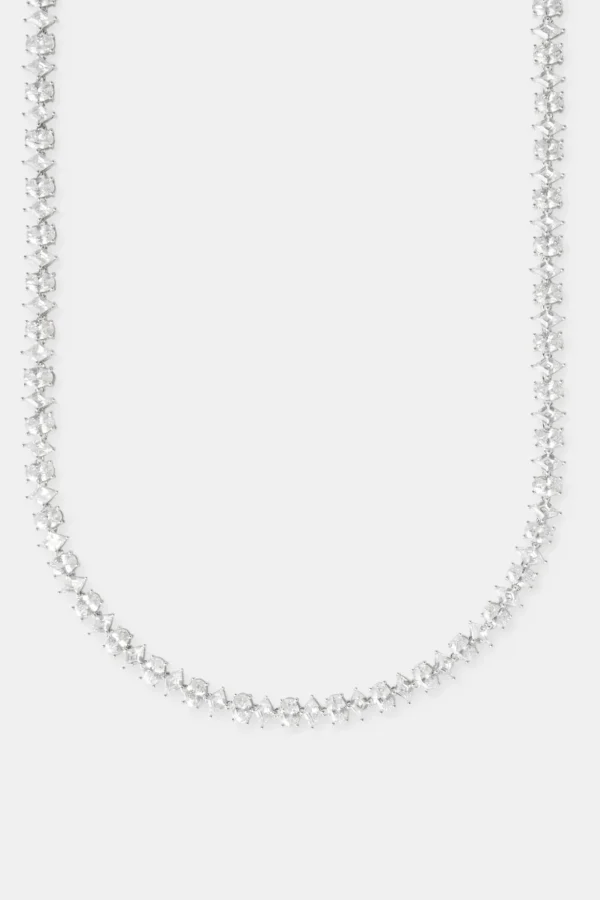 Iced & Oval Stone Tennis Chain - 6mm