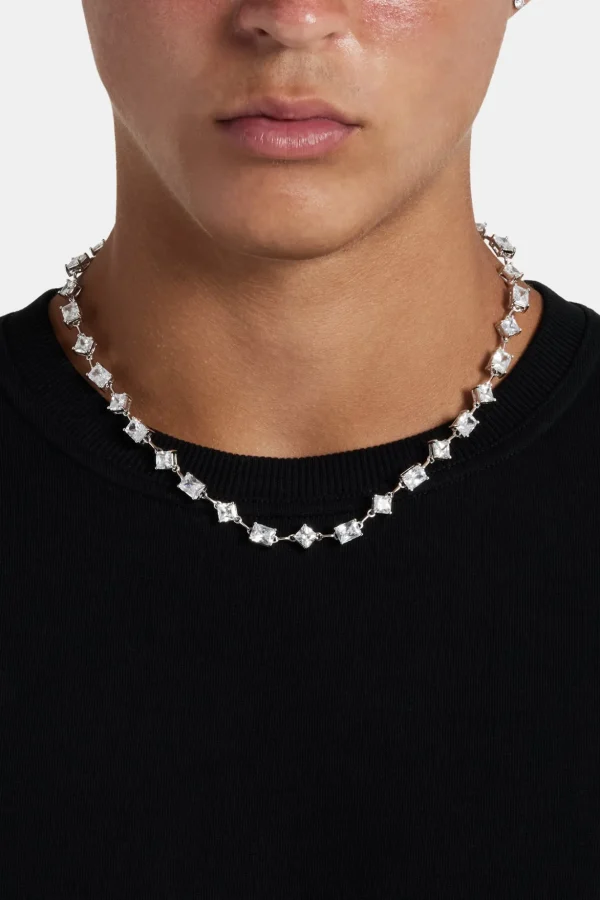 Iced Baguette & Square Stone Chain - 8mm