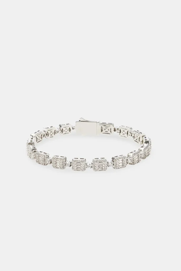 Iced Baguette Cluster Bracelet