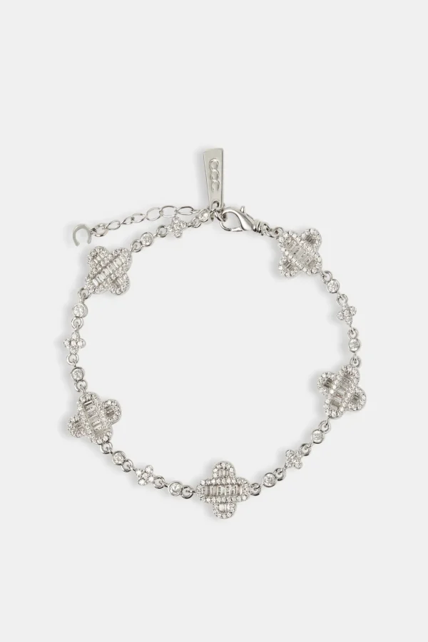 Iced Baguette Motif Bracelet - 10mm