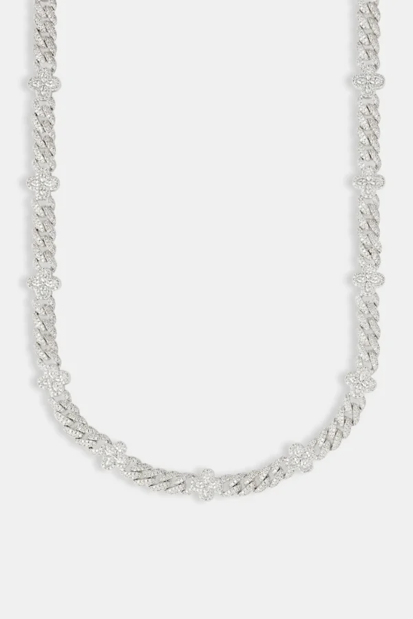 Iced Baguette Motif Cuban Chain - 8mm