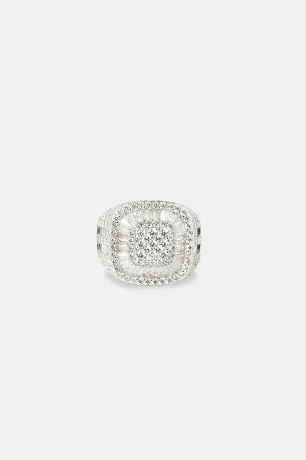 Iced Baguette Signet Ring - 20mm