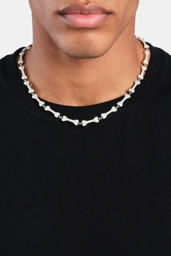 Iced Bone Chain - White