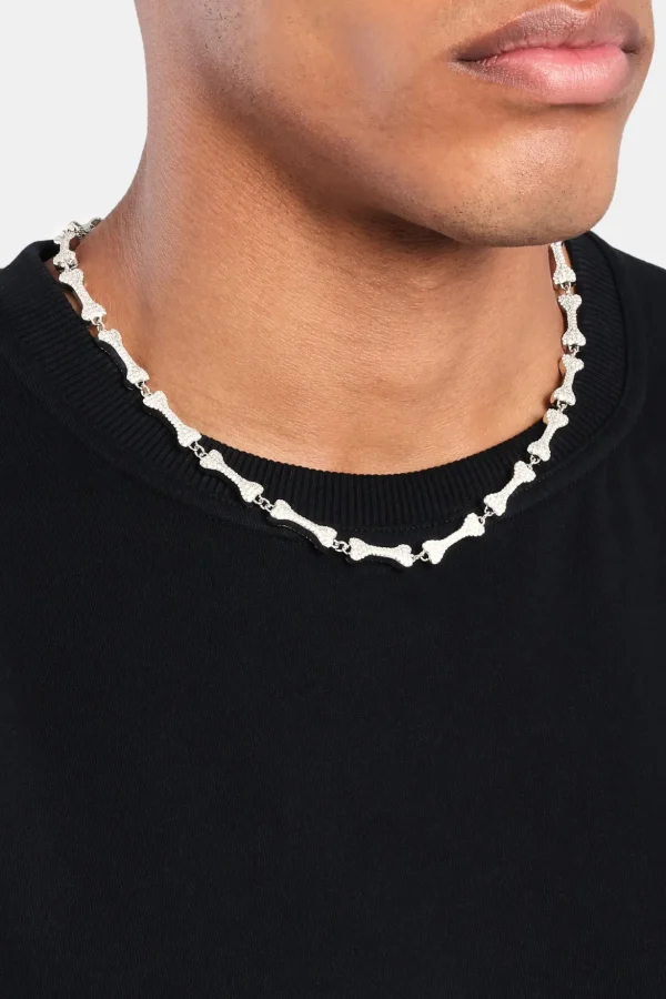 Iced Bone Chain - White