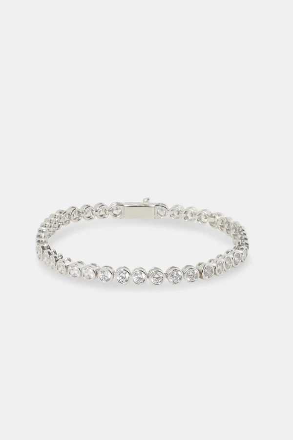 Iced Clear Round Stone Bracelet - 5mm