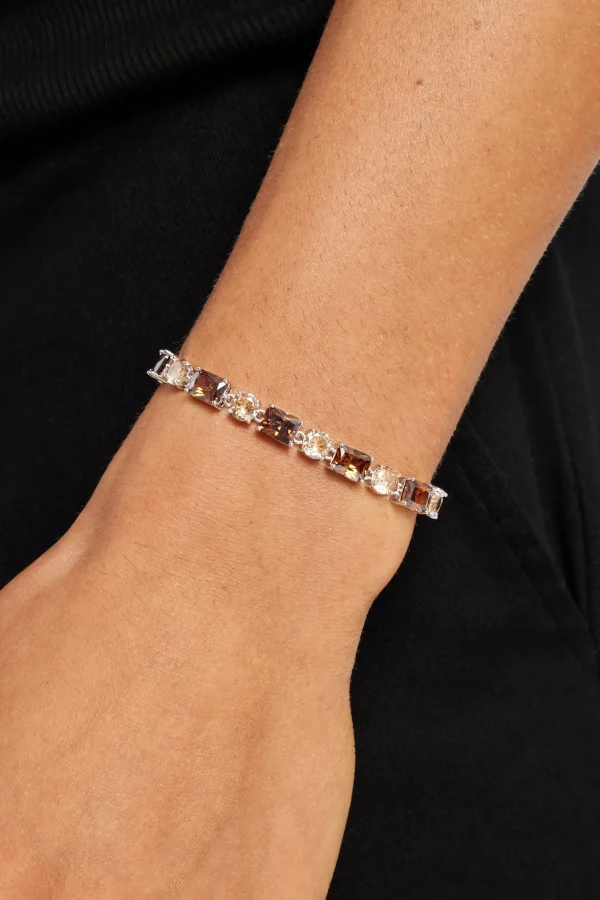 Iced CZ Chocolate Multi Shape Tennis Bracelet