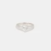 Iced Heart CZ Band Ring - 8mm