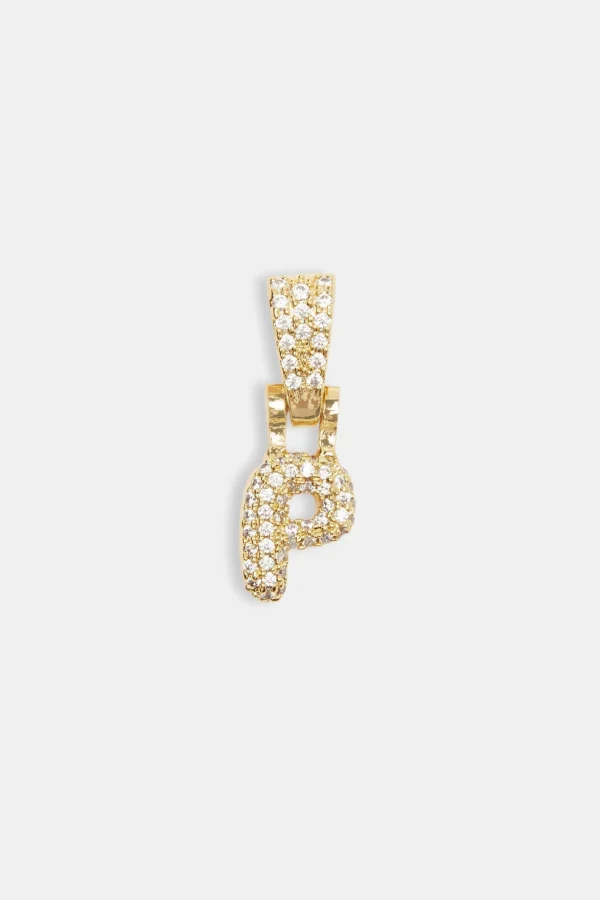 Iced Mini Bubble Pendant - Gold