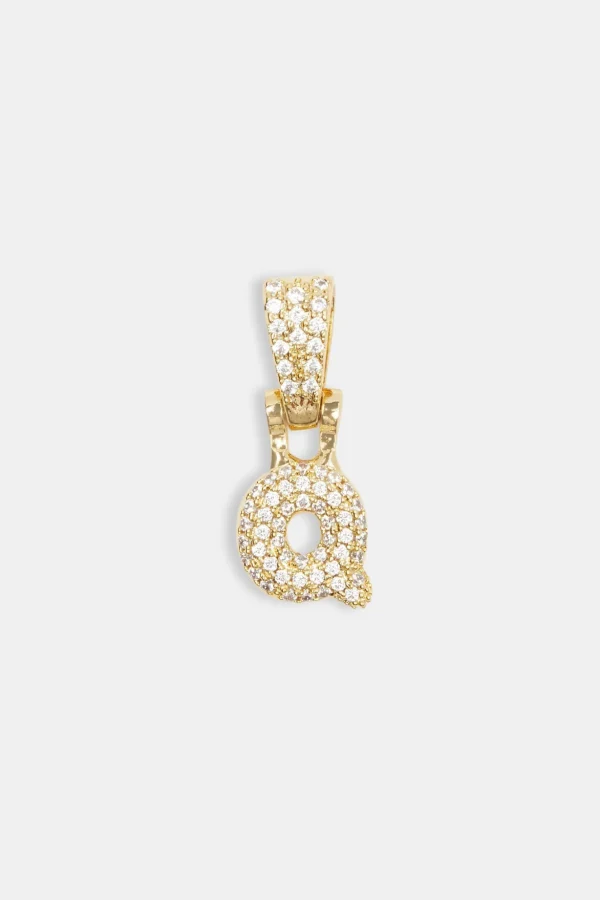 Iced Mini Bubble Pendant - Gold