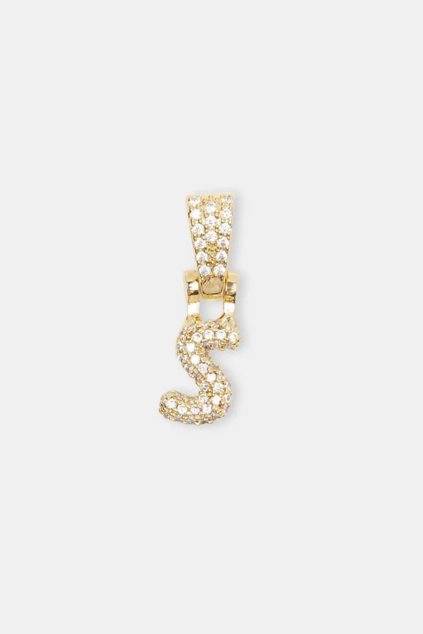 Iced Mini Bubble Pendant - Gold