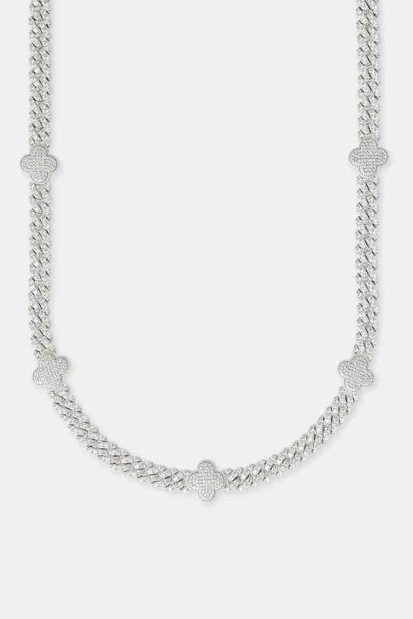 Iced Motif Cuban Chain - White - 8mm