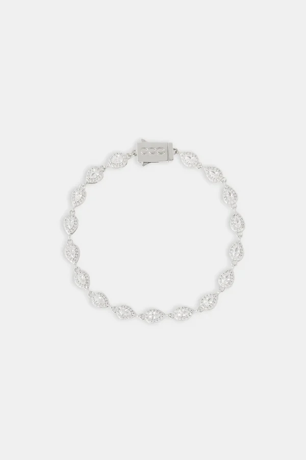 Iced Pear Gemstone Bracelet - 6mm