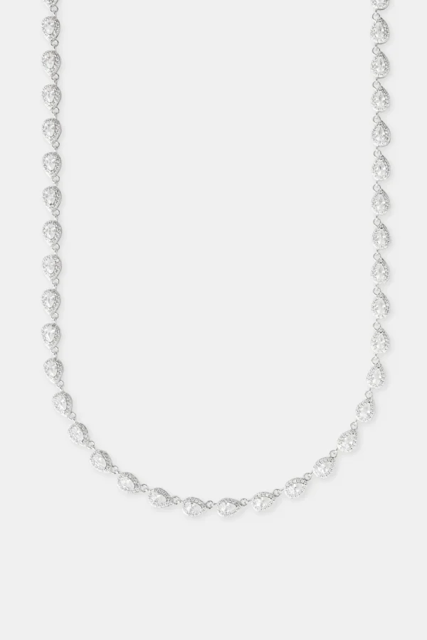 Iced Pear Gemstone Chain - 6mm