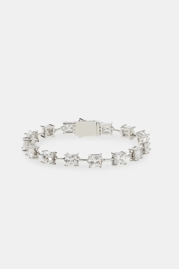 Iced Square Cut Stone Bracelet - 6mm