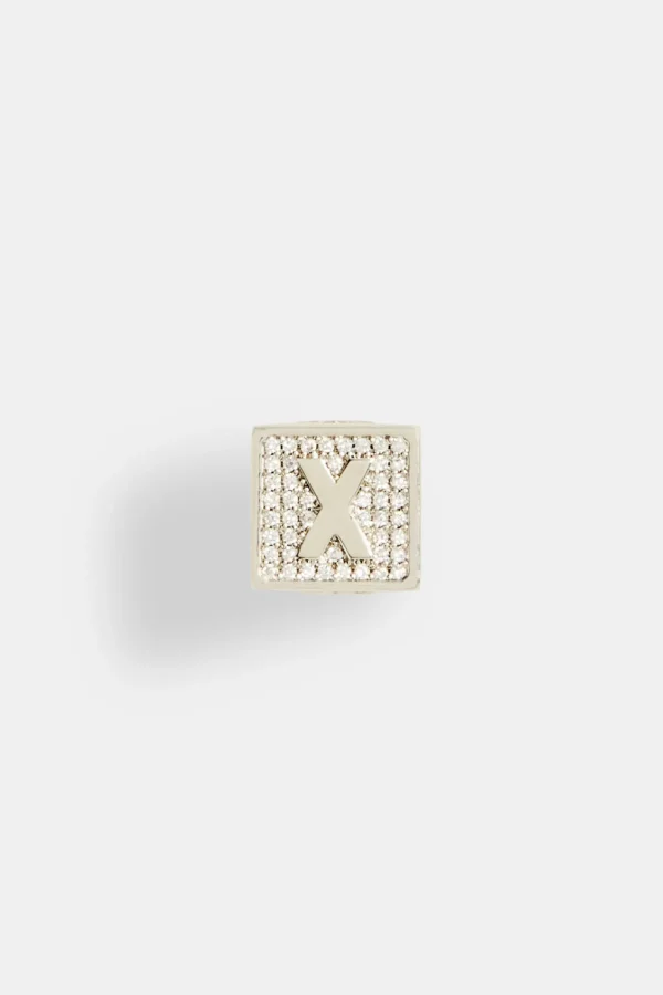 Iced X Letter Block Pendant