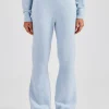 Knitted Flare Trouser - Baby Blue