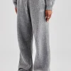 Knitted Straight Leg Trouser - Grey