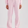 Knitted Straight Leg Trouser - Baby Pink