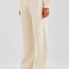 Knitted Straight Leg Trouser - Oatmeal