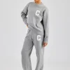 Knitted Sweatshirt Tracksuit - Grey