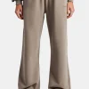 Ladies Wide Leg Jogger - Taupe