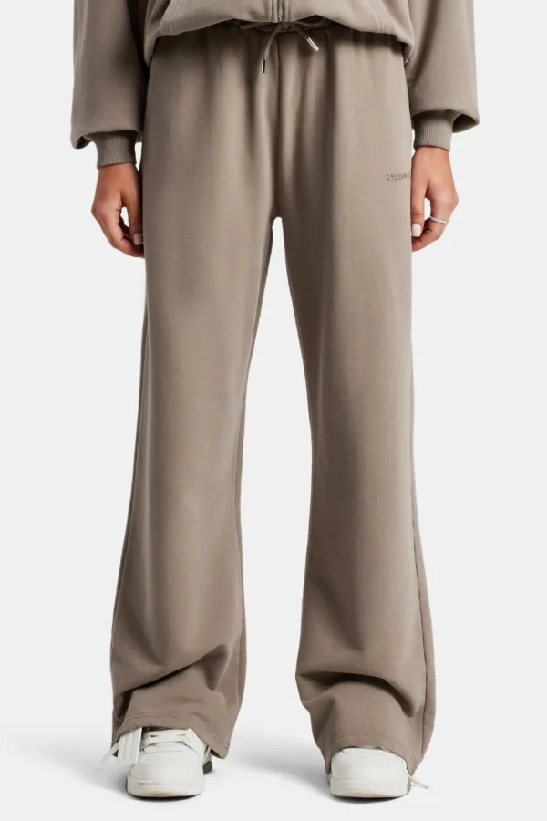 Ladies Wide Leg Jogger - Taupe