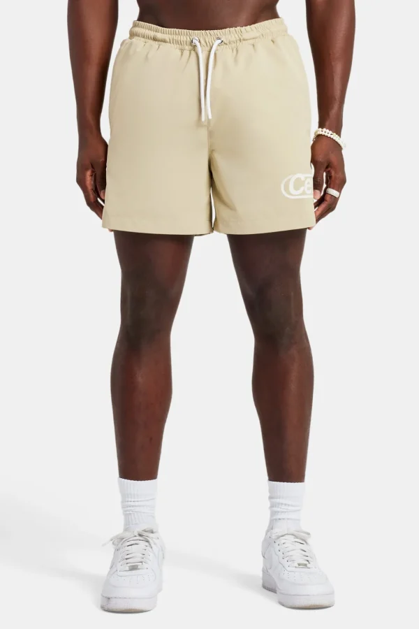 Mens Contrast Swimshort - Sand