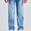 Mens Relaxed Fit Jeans - Vintage Blue