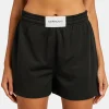 Mesh Shorts With Label - Black