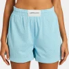 Mesh Shorts With Label - Blue