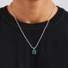 Micro Green Malachite Rope Necklace - 12mm