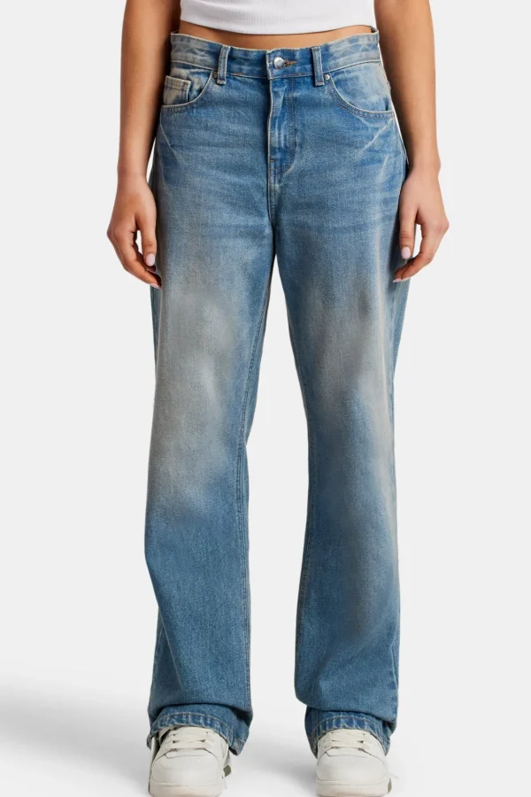 Mid Rise Relaxed Jeans - Antique Wash