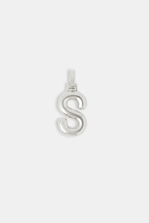 Mini Polished Balloon Letter Pendant - 20mm